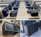 GENERIC Housse De Protection En Aluminium Pour Unité De Climatisation Extérieure - Protection Contre Les Intempéries - Pour Pompe à Chaleur - Équipement Extérieur - Grille De Protection Pour Climatiseur