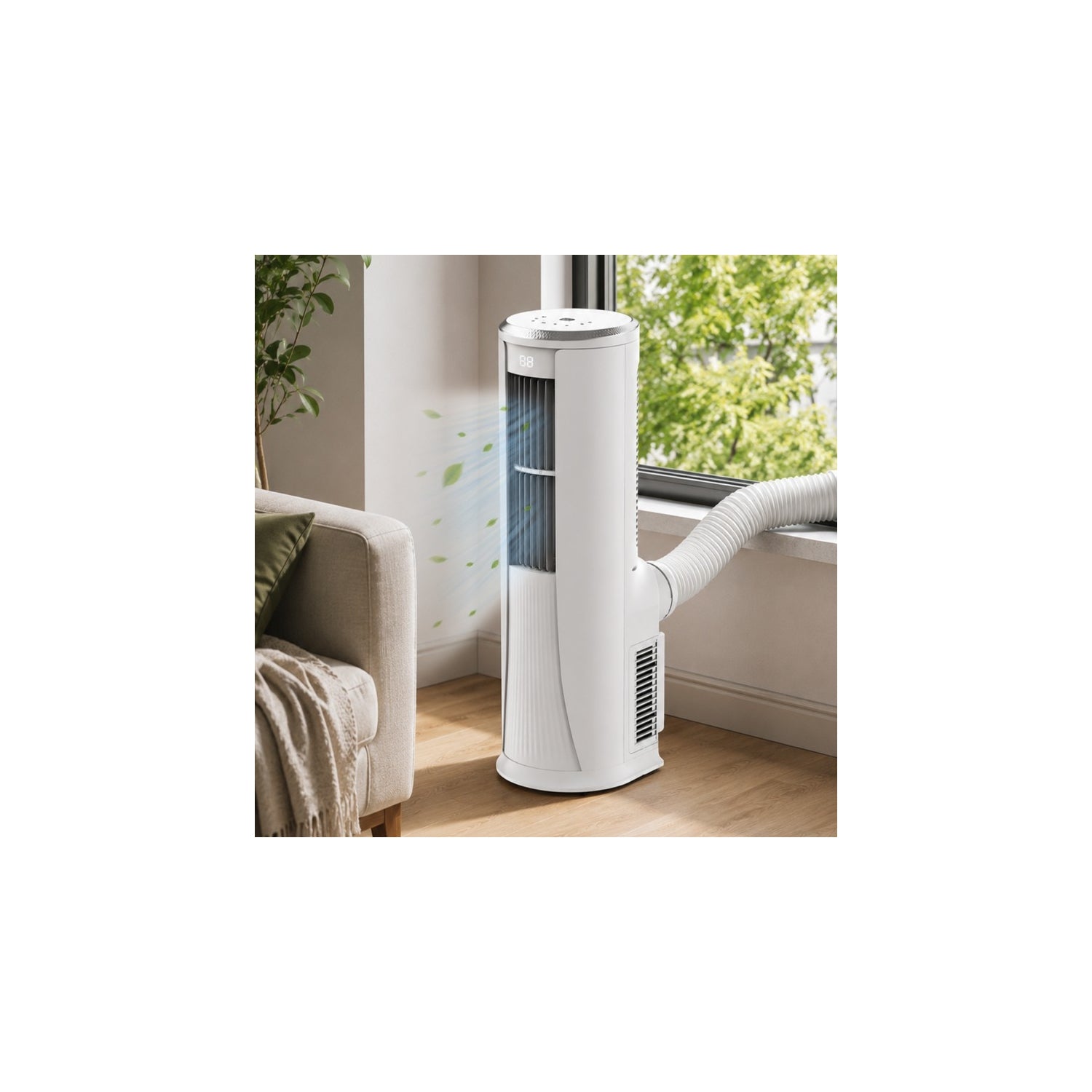  Climatiseur Mobile Réversible - 16 000 Btu - Froid & Chaud - Pompe À Chaleur Intégré