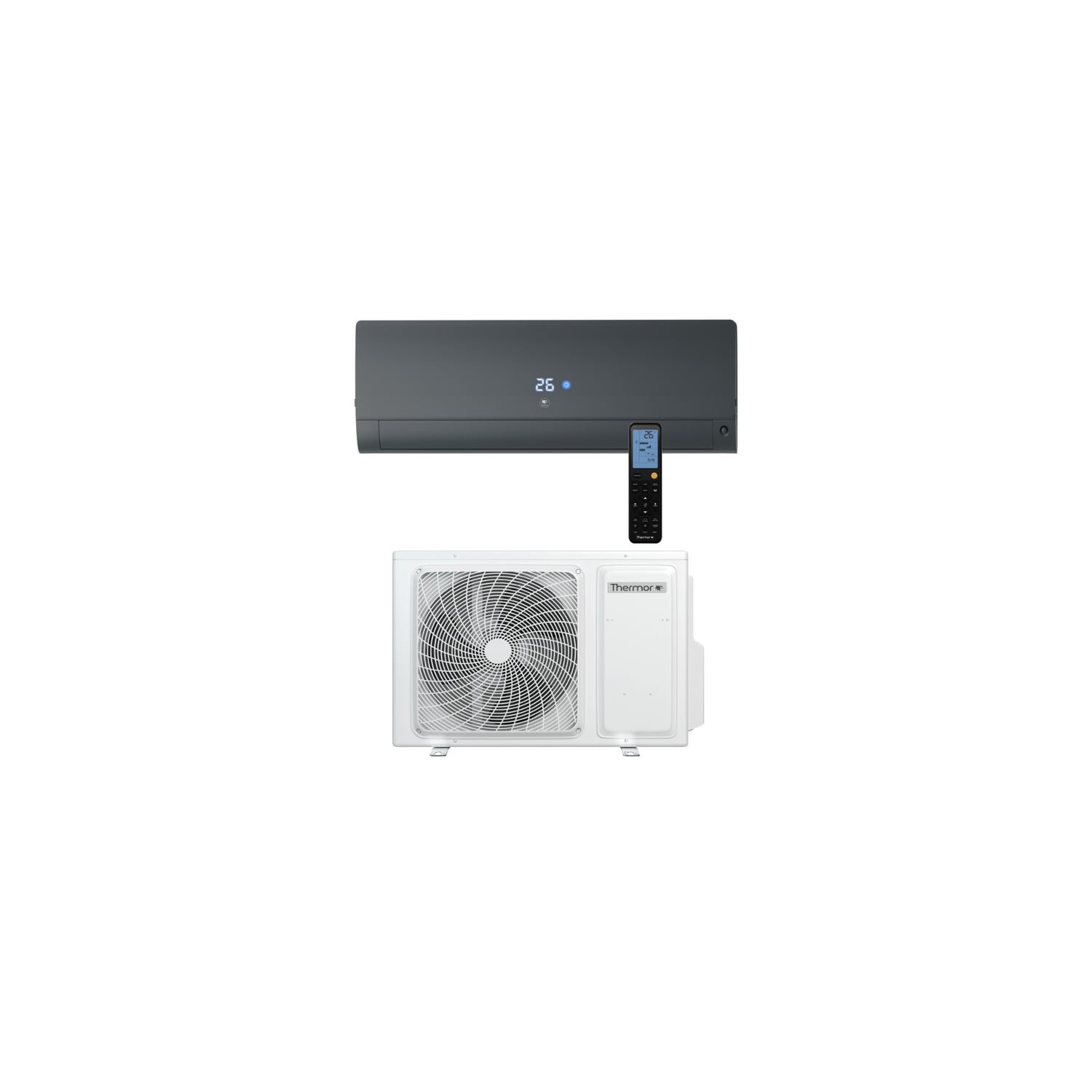  Climatisation Unité Extérieure 5.2 Kw Et Unité Intérieure Noire Nagano - Thermor